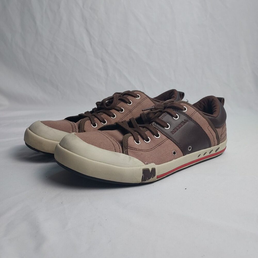 Merrell Bracken Sneakers Mens 10.5 Brown Canvas Casual Lace Up Shoes
